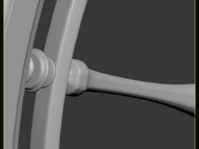 Ship Steering Wheel 3D model purchase