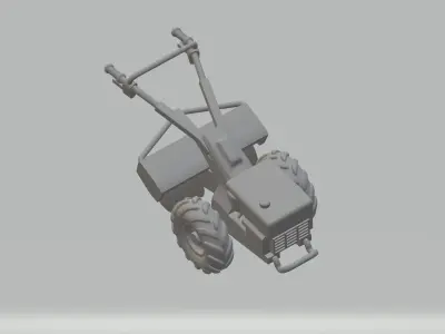 Farm Tractor 3D Model 3D print model