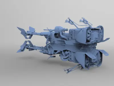 Star Wars inspired Pod Racer Slim 3D model
