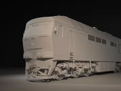 Diesel Locomotive TEP70 3D model