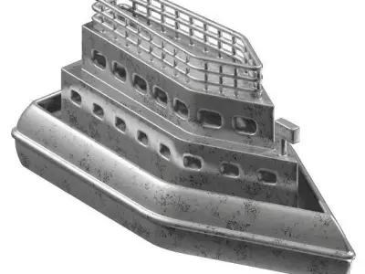 Ceramic Ship Toy 3D model