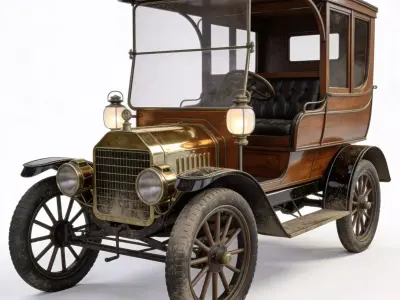 Ultimate Stylized Brass Era Cars Collection 3D Models Pack