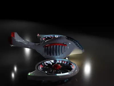 Passenger Drone Futuristic Concept  3D model