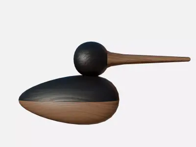 Wood duck Low-poly 3D model