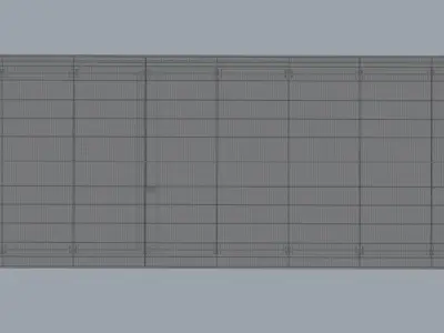 Warehouse 2 building with roof 3D model