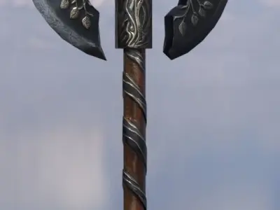 Battle Axes Low-poly 3D model buy