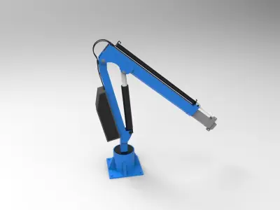 Industrial or deck crane 3D print model