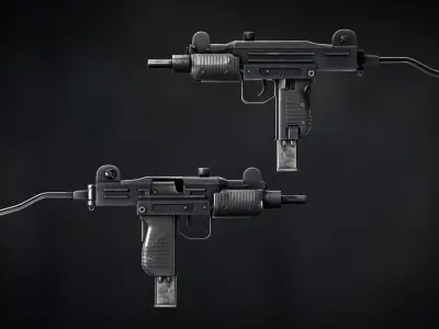 AAA Micro Uzi Game Ready PBR  Low-poly 3D model