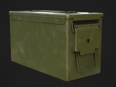  Ammo box 4A Low-poly 3D model