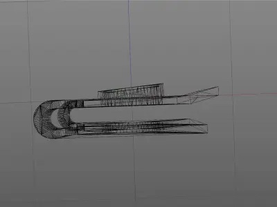 Threaded clip for plastic sheet Low-poly 3D model
