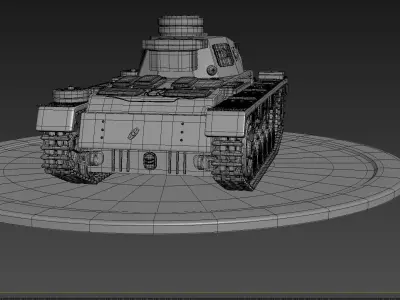 Tank 3D Model world war ii Low-poly 3D model