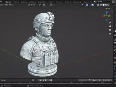 Ukraine Special Operations Forces chess piece 3D print model