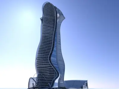 Futuristic Skyscraper 11 3D model
