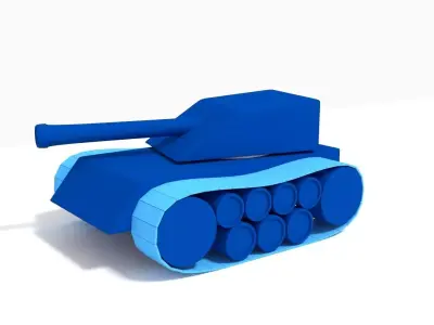 Cartoon Tank 3D model purchase