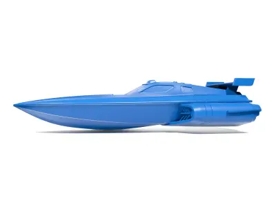 Sci-fi speeder boat 2 3D print model