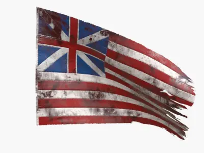 American Revolutionary War Flags Collection 3D Model Pack