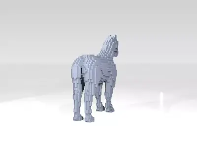 Horse Voxel 3D model