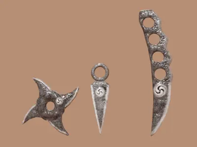 3D MODEL WEAPON PACK LOWPOLY  Low-poly 3D model