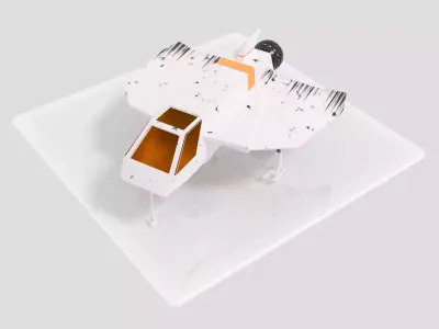 B1-Ship paper fighter jet Low-poly 3D model