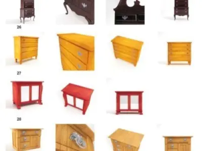 Dosch 3D - Antique Furniture 3D model