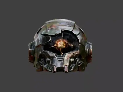 Metal Sentinel Low-poly 3D model