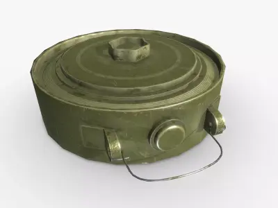 Anti Tank Landmine Low-poly 3D model