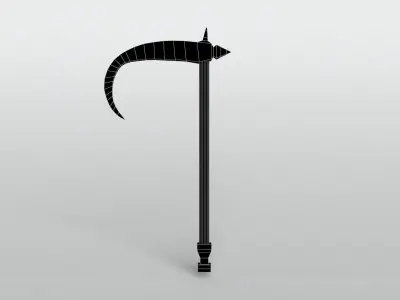 Lowpoly Sickle 001 Free low-poly 3D model