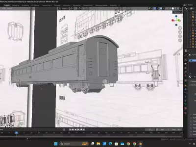 Galaxy railways Big 1 coach  3D model