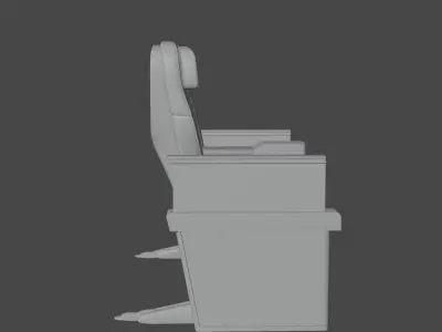 Premium Economy Plane Seat  3D model