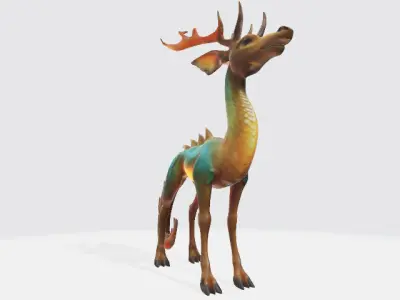 Fantasy deer 3D model