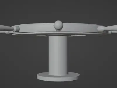 Ships Wheel Table Low-poly 3D model