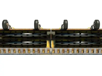 3D Soyes harvester Low-poly 3D model