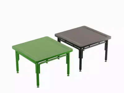 Steel Table Colored 03 Low-poly 3D model
