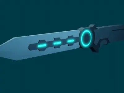 Stylish knife Free low-poly 3D model