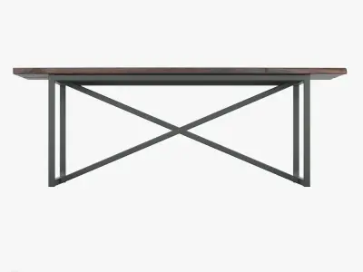 Salvaged Boatwood Rectangular Table by Restoration Hardware 3D model