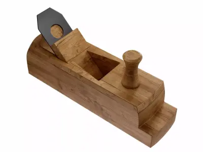 Wood Hand plane 3D model