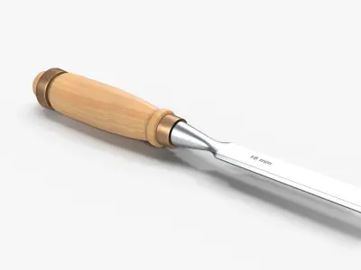 Straight chisel 18mm 3D model