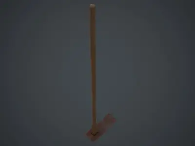 Hoe 2C Low-poly 3D model