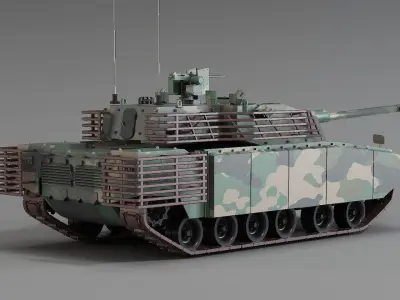 VT5 light tank armored tank ZTQ15 weight main battle tank 3D model