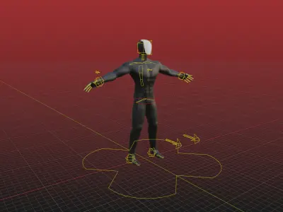 Alien guard Muscled 3D model