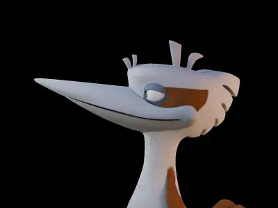 Cartoon Bird Low-poly 3D model