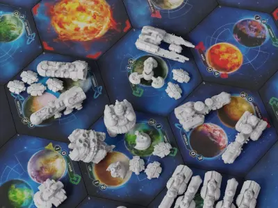 CUSTOM FACTION SHIPS for Twilight Imperium Naaz Rokha Alliance 3D print model