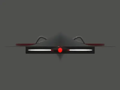 FUTURISTIC AIR TO AIR COMBAT DRONE 3D model