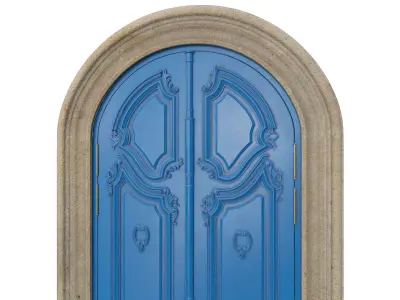 Entrance classic door 128 3D model