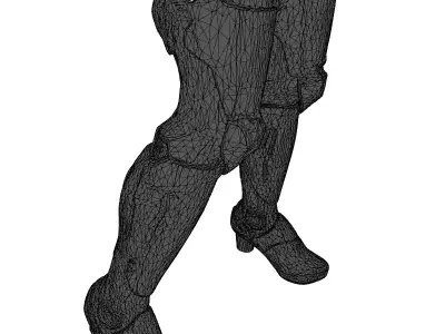 Cybernetic Leg with Hydraulics 3D model