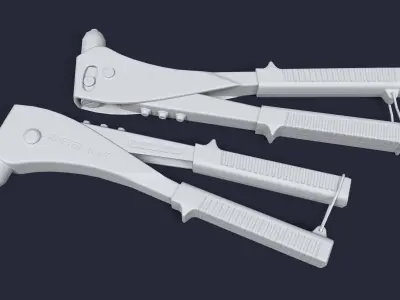 Riveter two pliers Low-poly 3D model