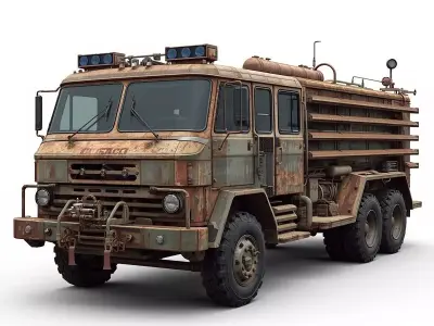 Rusted Apocalypse Pickup Truck 3D Model Low-poly 3D model