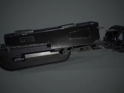 Patroller Sci Fi Bike - Speeder Low-poly 3D model