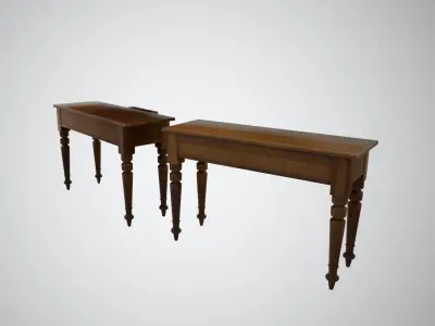 Antique console table Low-poly 3D model