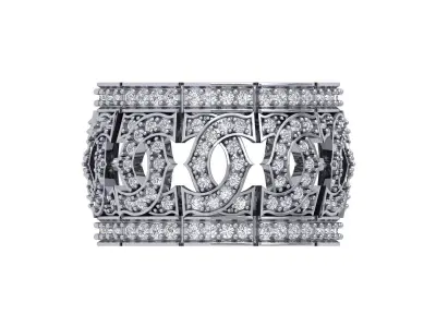 C-Bridele Art Deco Ring 3D print model